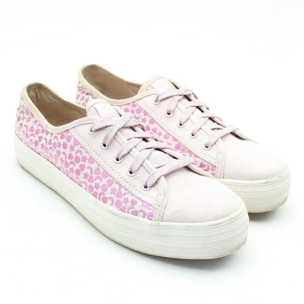 Keds Pink Metallic Moon Stars Sneakers Size 5